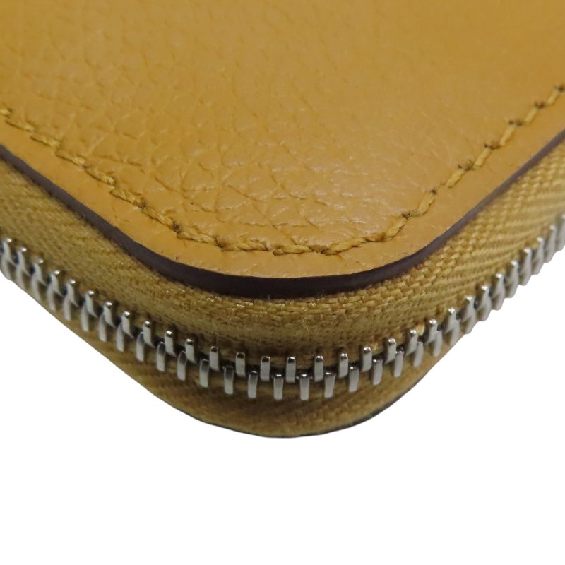 餅幹色 Evercolor牛皮 Silk'In Compact 短夾 B刻 銀釦【HERMES 愛馬仕】 H085209CKAA-7