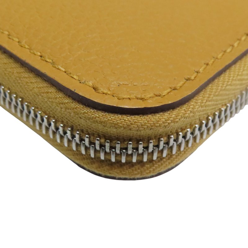 餅幹色 Evercolor牛皮 Silk'In Compact 短夾 B刻 銀釦【HERMES 愛馬仕】 H085209CKAA-8