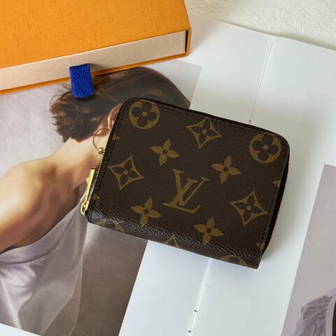 LOUIS VUITTON 經典老花拉鍊零錢包