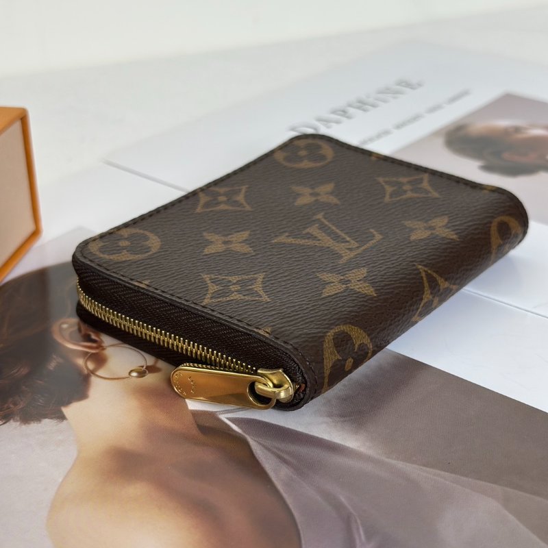 LOUIS VUITTON 經典老花拉鍊零錢包-1