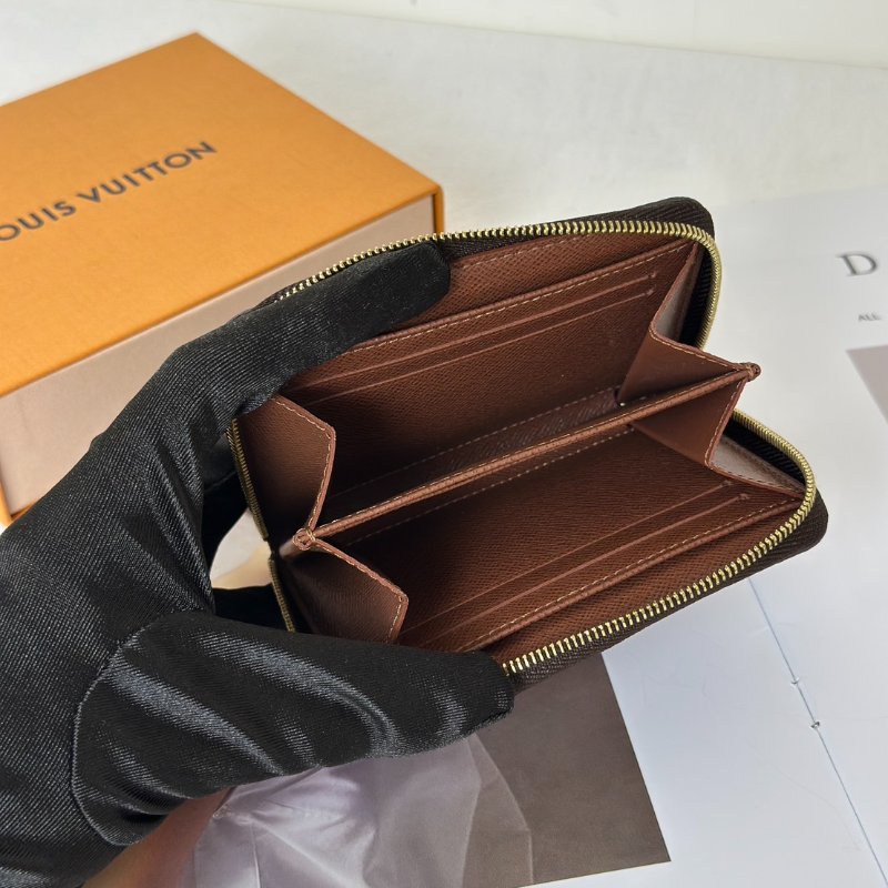 LOUIS VUITTON 經典老花拉鍊零錢包-4