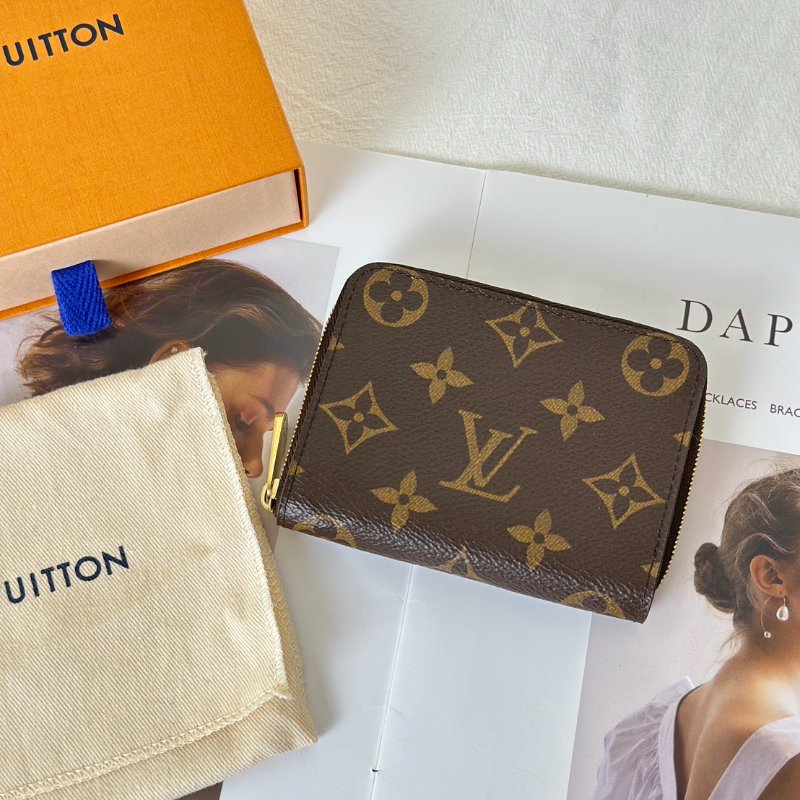 LOUIS VUITTON 經典老花拉鍊零錢包-7