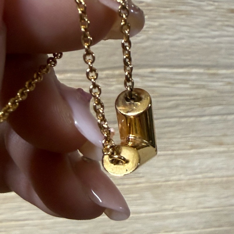 LV Louis Vuitton Essential V 經典金色項鍊 專櫃購入 成色極美-7