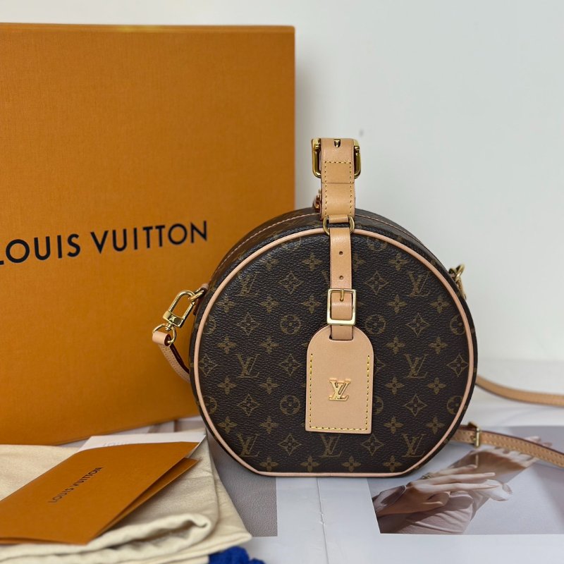 LOUIS VUITTON Petite Boite Chapeau手提圓餅帽盒包-15