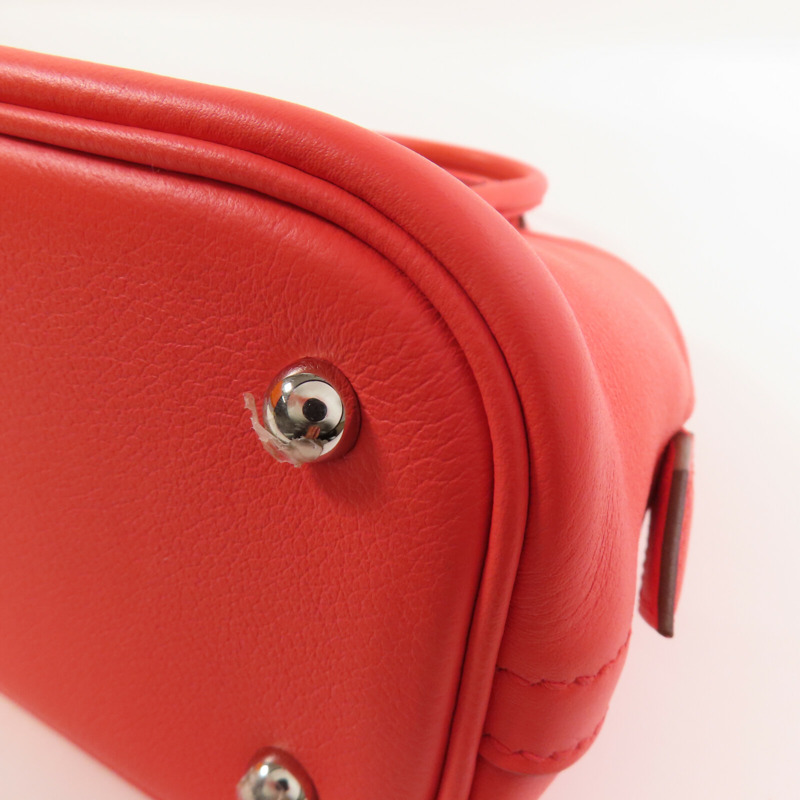 HERMES Evercolor皮革Bolide 1923 25銀扣手挽肩背兩用袋Rose Texas-8