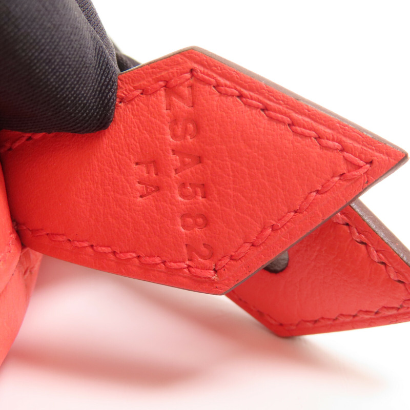 HERMES Evercolor皮革Bolide 1923 25銀扣手挽肩背兩用袋Rose Texas-11