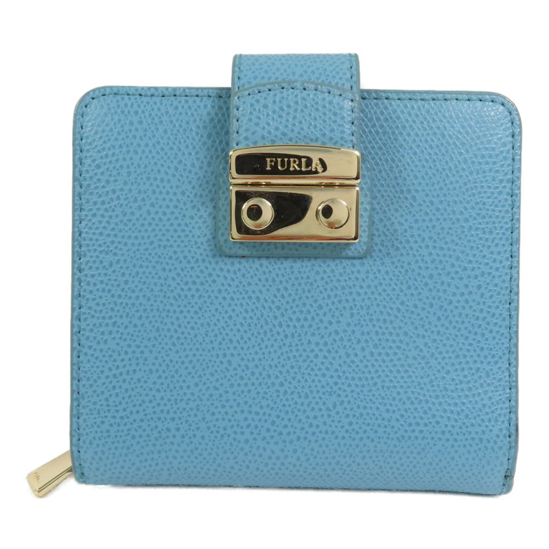 Furla 牛皮皮革Short Wallet金扣短錢包-0