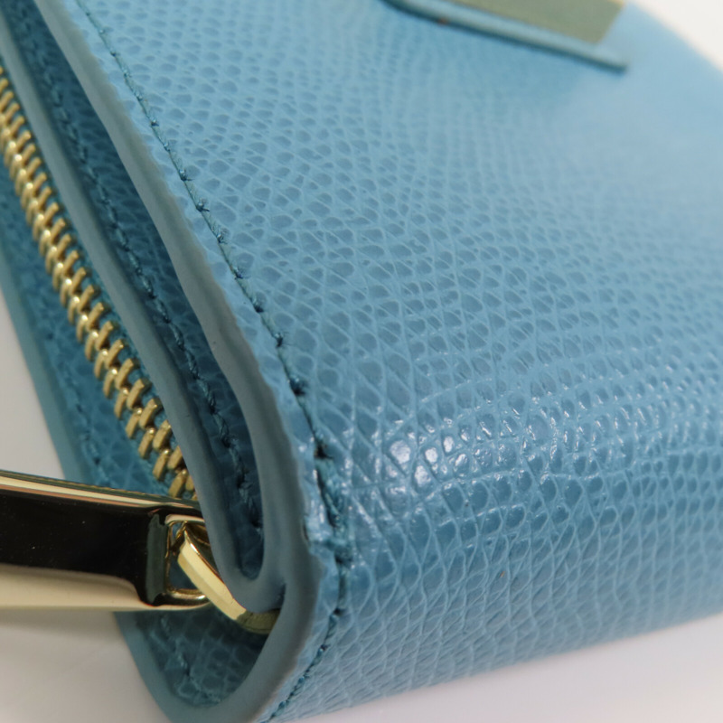 Furla 牛皮皮革Short Wallet金扣短錢包-5