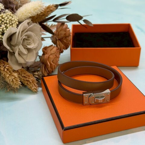 HERMES Kelly Men bracelet皮革手環