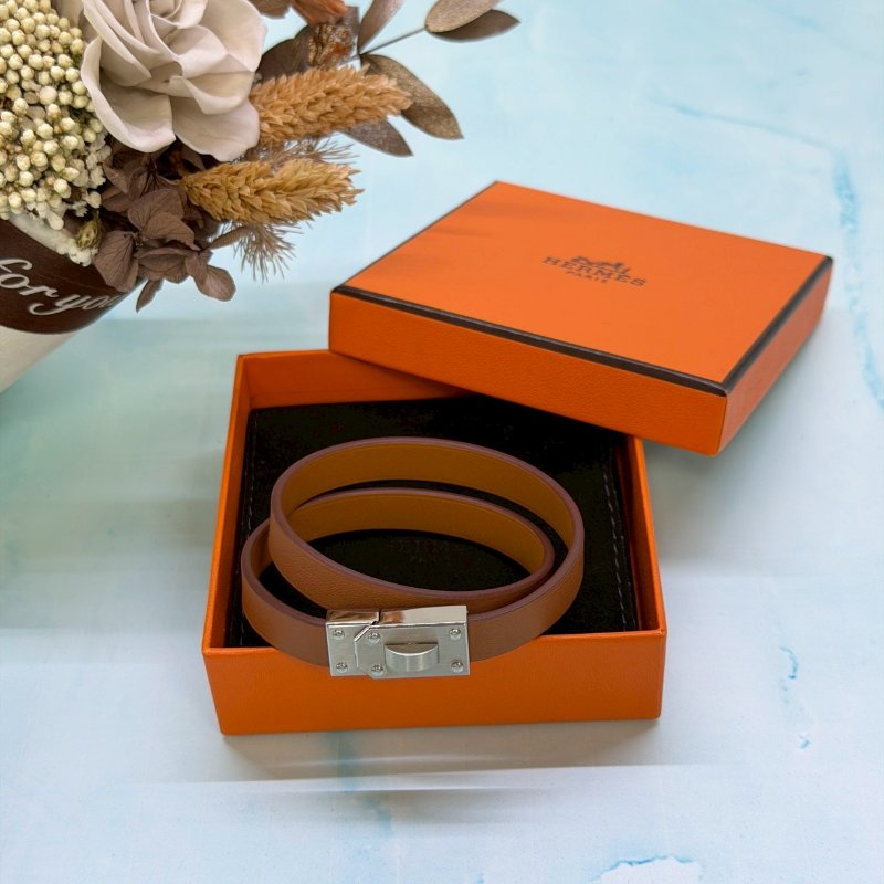 HERMES Kelly Men bracelet皮革手環-2