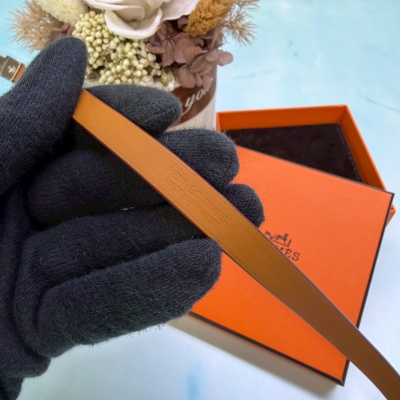 HERMES Kelly Men bracelet皮革手環-4