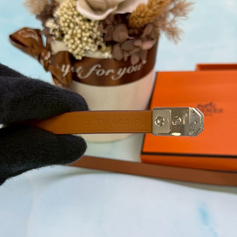 HERMES Kelly Men bracelet皮革手環-6