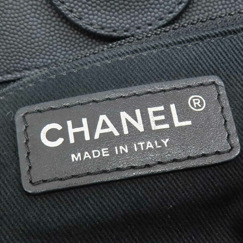 黑色牛皮 Coco Eyelets 托特包 兩用包【CHANEL 香奈兒】 AS0448-8