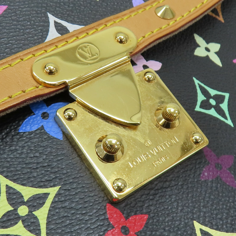 黑彩色 原花帆布 村上隆 Sologne 肩背包 M92639【LOUIS VUITTON LV 路易威登】 M92639-9