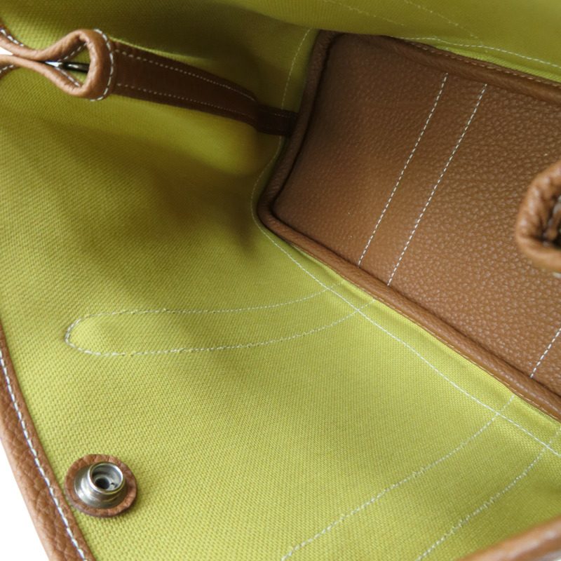 青檸色 TC牛皮 帆布 Garden Party 30 肩背包 Z刻【HERMES 愛馬仕】 H069573CK-5