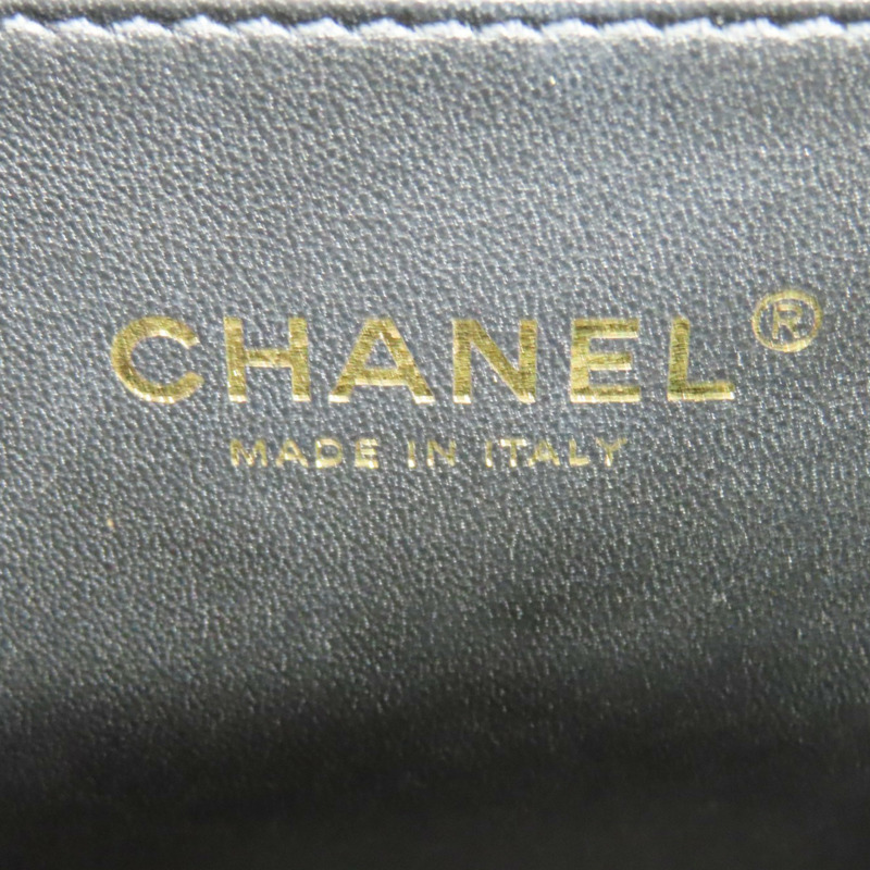 藍色 菱格紋 荔枝牛皮 CC Filigree Vanity Case 鏈帶肩背包 無卡【CHANEL 香奈兒】 A93343-6