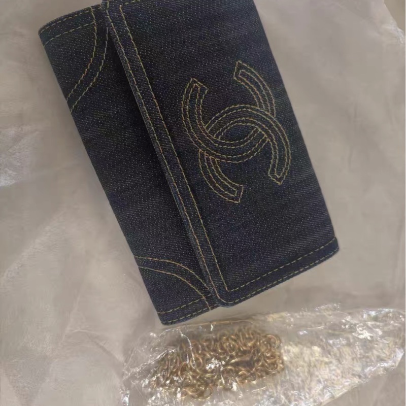 【96新 ✨ 全網最低價!】Chanel Woc mini 稀有絕版牛仔金屬色鏈條斜挎包 春夏必備(下單前先詢問庫存❗️)-1