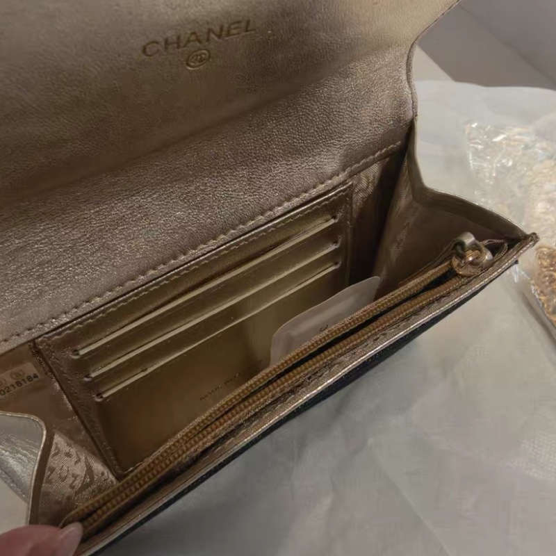 【96新 ✨ 全網最低價!】Chanel Woc mini 稀有絕版牛仔金屬色鏈條斜挎包 春夏必備(下單前先詢問庫存❗️)-4