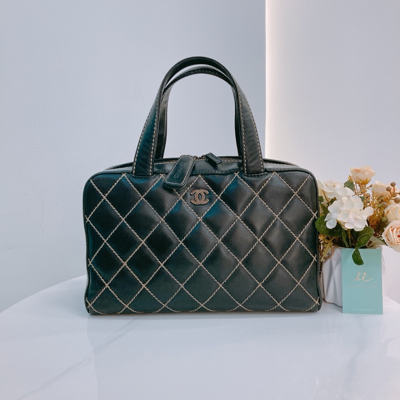 MS0569 CHANEL 香奈兒經典車線菱格保齡球包包WILD STITCH BOSTON BAG CALFSKIN-0