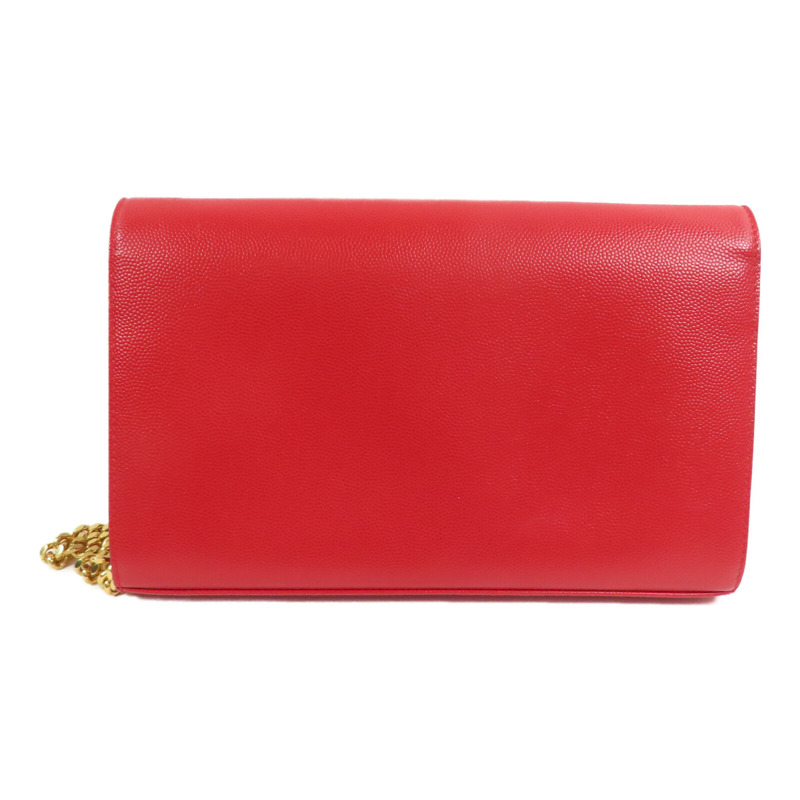 YVES SAINT LAURENT 牛皮皮革Kate Medium金扣鏈帶肩背袋-1