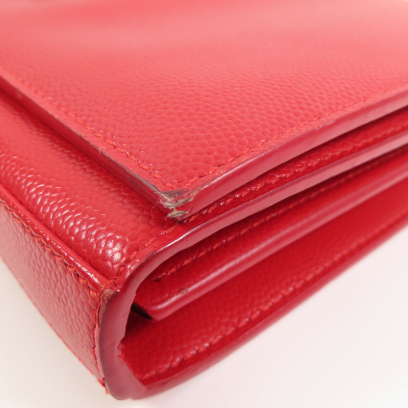 YVES SAINT LAURENT 牛皮皮革Kate Medium金扣鏈帶肩背袋-6