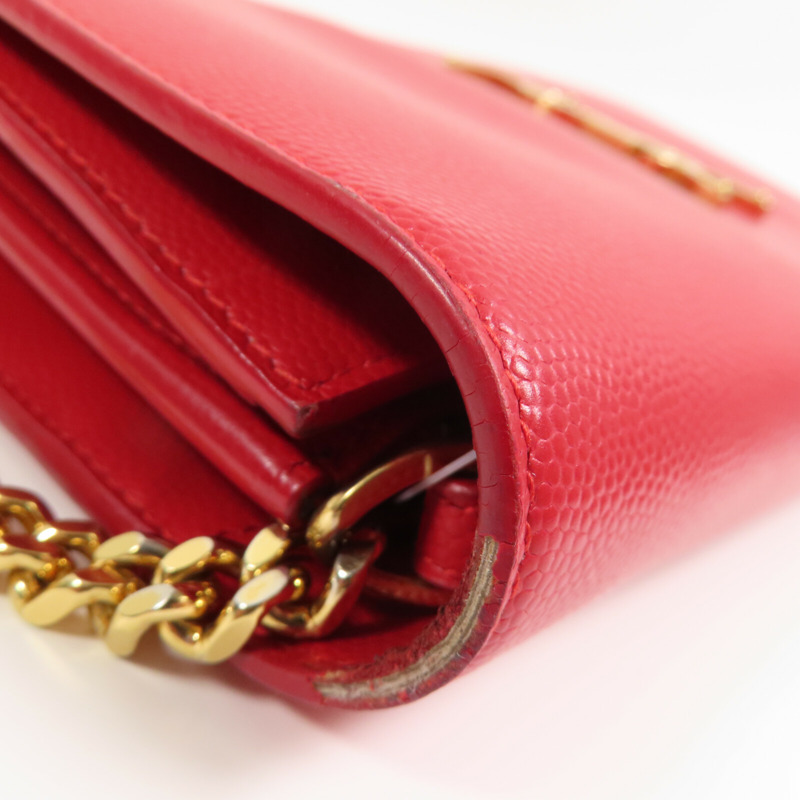 YVES SAINT LAURENT 牛皮皮革Kate Medium金扣鏈帶肩背袋-10