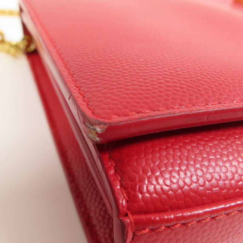 YVES SAINT LAURENT 牛皮皮革Kate Medium金扣鏈帶肩背袋-12