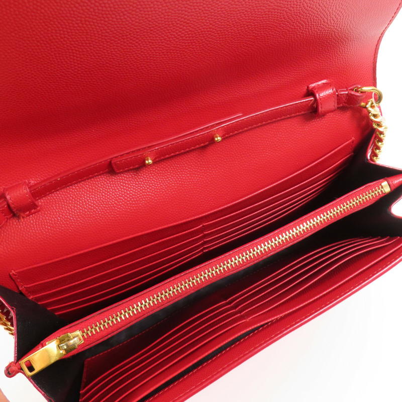 YVES SAINT LAURENT 牛皮皮革Kate Medium金扣鏈帶肩背袋-14