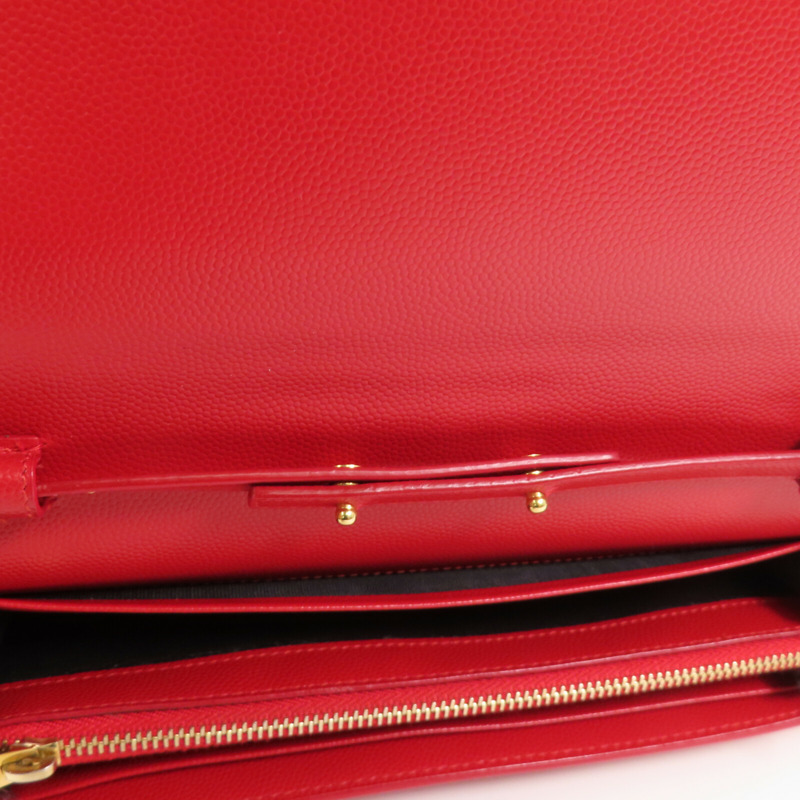 YVES SAINT LAURENT 牛皮皮革Kate Medium金扣鏈帶肩背袋-16