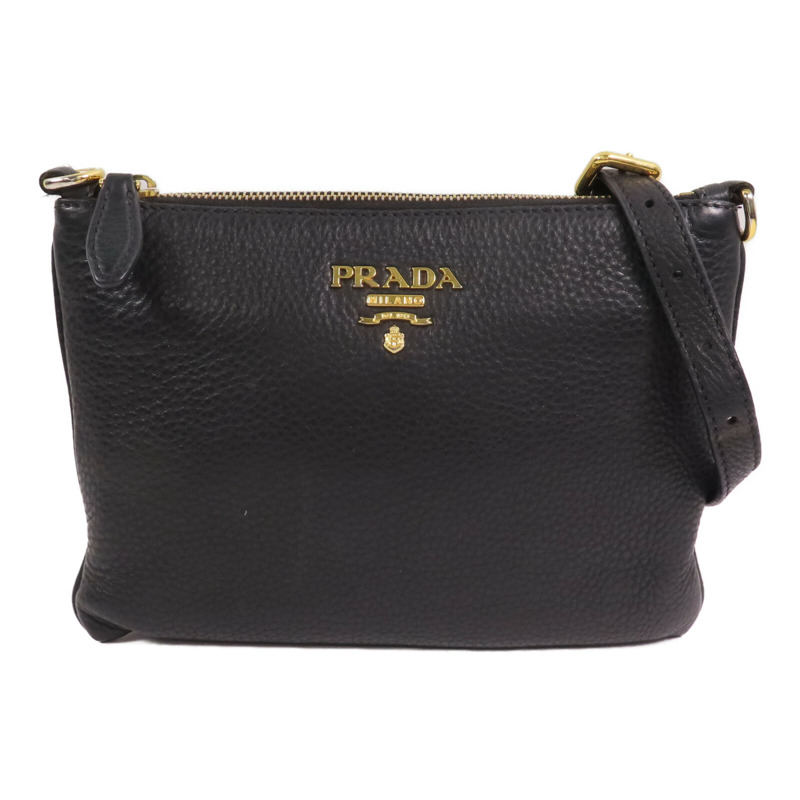 PRADA 牛皮皮革Shoulder Bag金扣肩背袋-0
