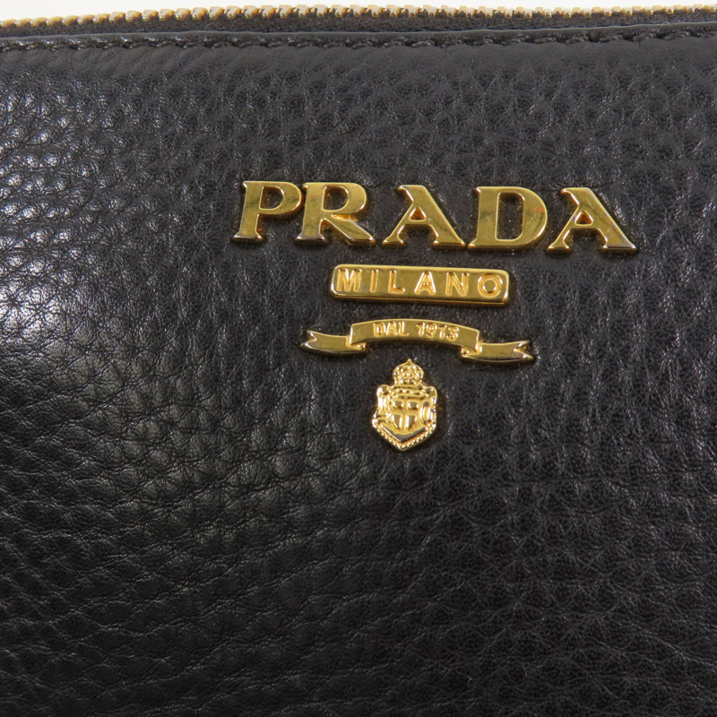 PRADA 牛皮皮革Shoulder Bag金扣肩背袋-8