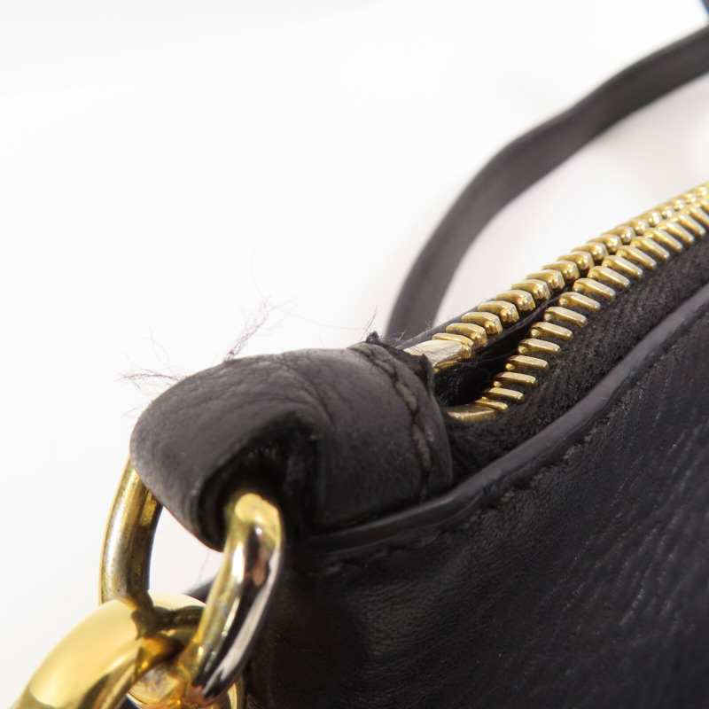 PRADA 牛皮皮革Shoulder Bag金扣肩背袋-16