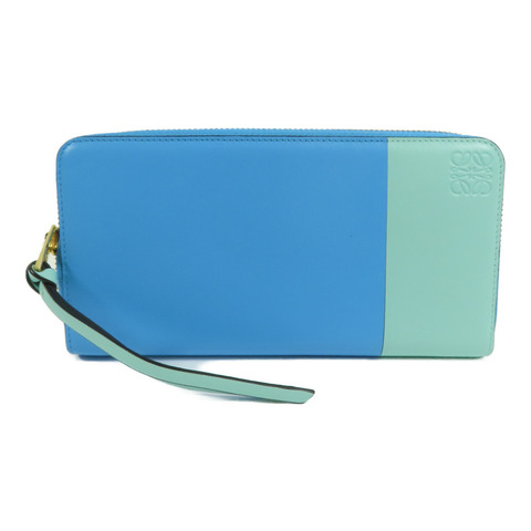 LOEWE 牛皮皮革Round Long Wallet金扣拉鏈長錢包