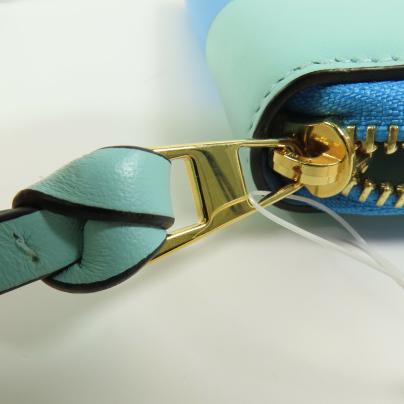 LOEWE 牛皮皮革Round Long Wallet金扣拉鏈長錢包-10