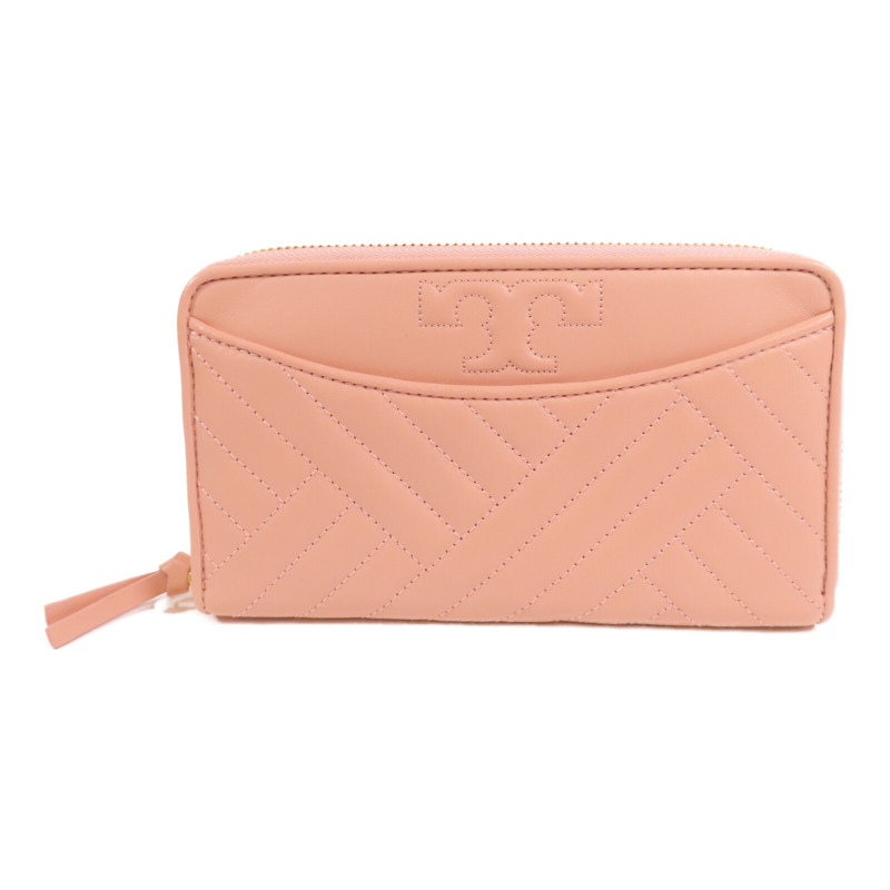 Tory Burch 牛皮皮革Round Long Wallet金扣長錢包-1