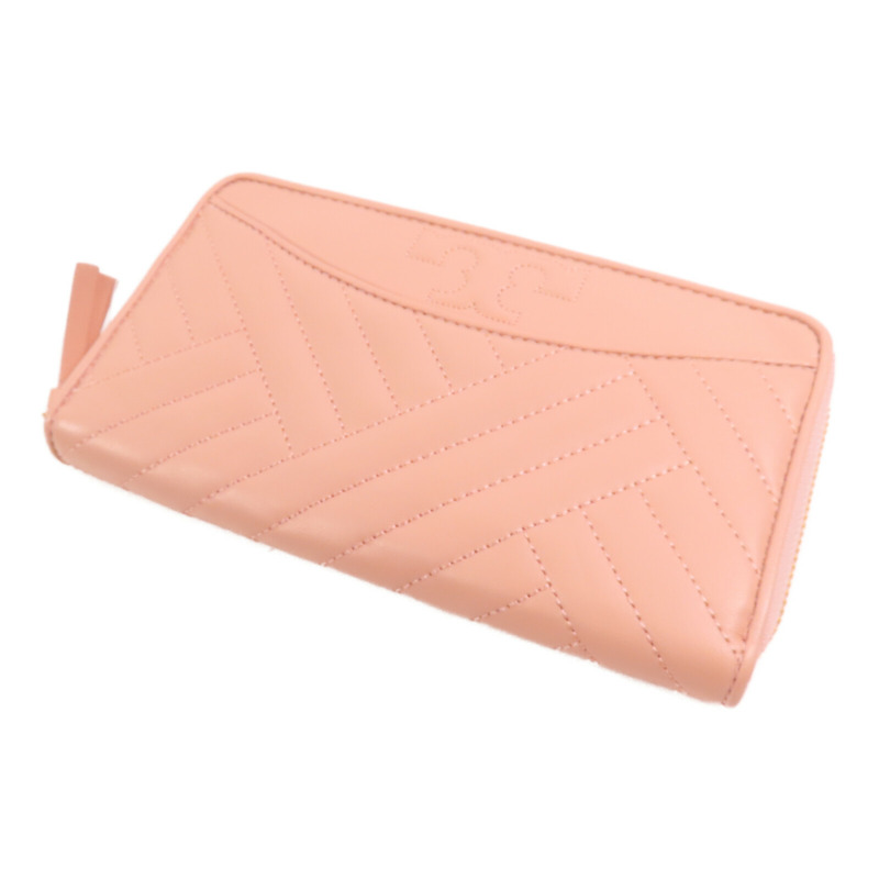 Tory Burch 牛皮皮革Round Long Wallet金扣長錢包-2