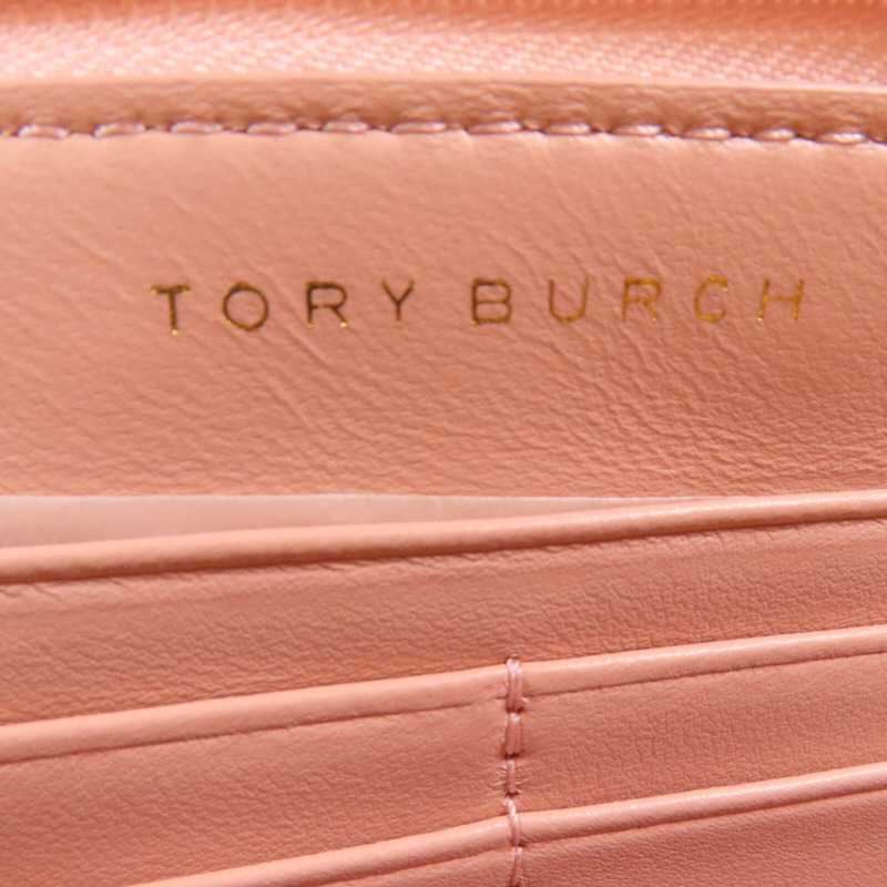 Tory Burch 牛皮皮革Round Long Wallet金扣長錢包-10