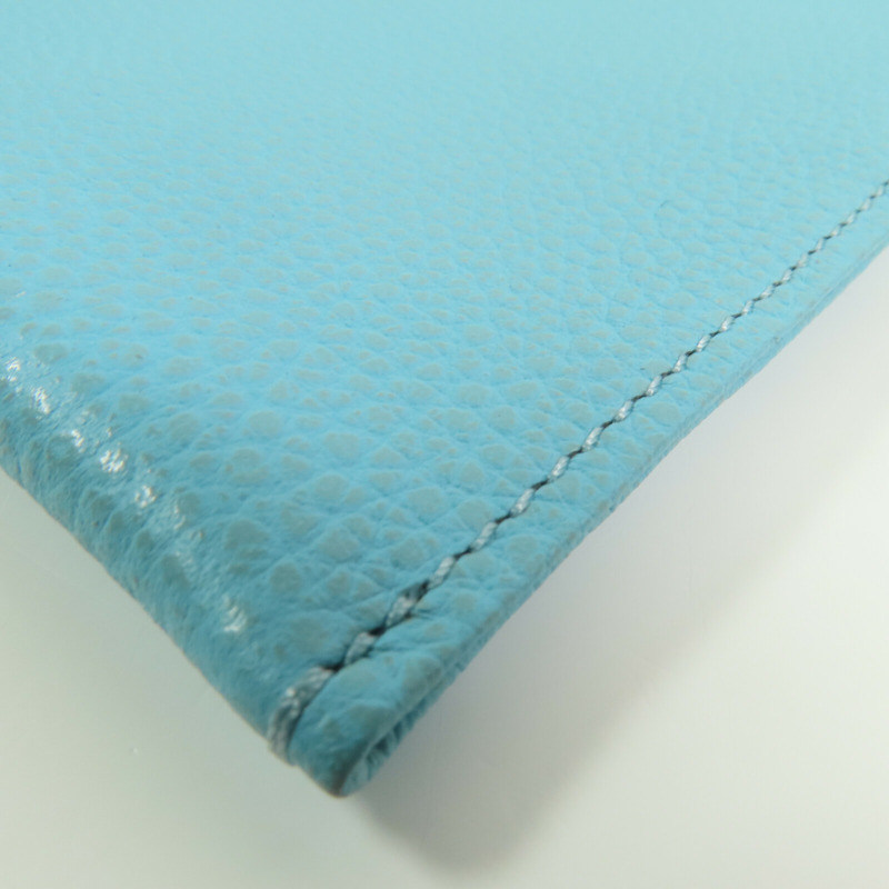 Longchamp 牛皮皮革Clutch銀扣手拿包-10