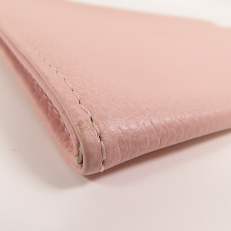 Longchamp 牛皮皮革Clutch銀扣手拿包-5