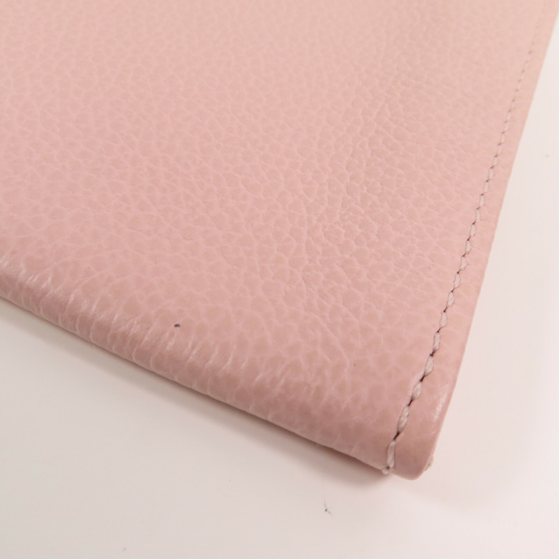 Longchamp 牛皮皮革Clutch銀扣手拿包-8