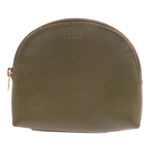 Furla 牛皮皮革Pouch金扣手拿包