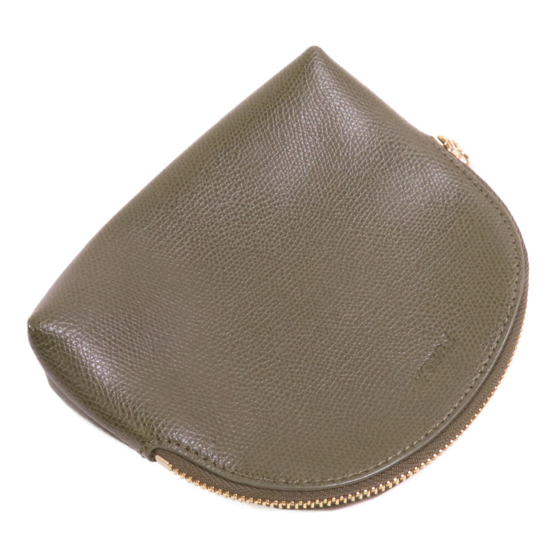 Furla 牛皮皮革Pouch金扣手拿包-3