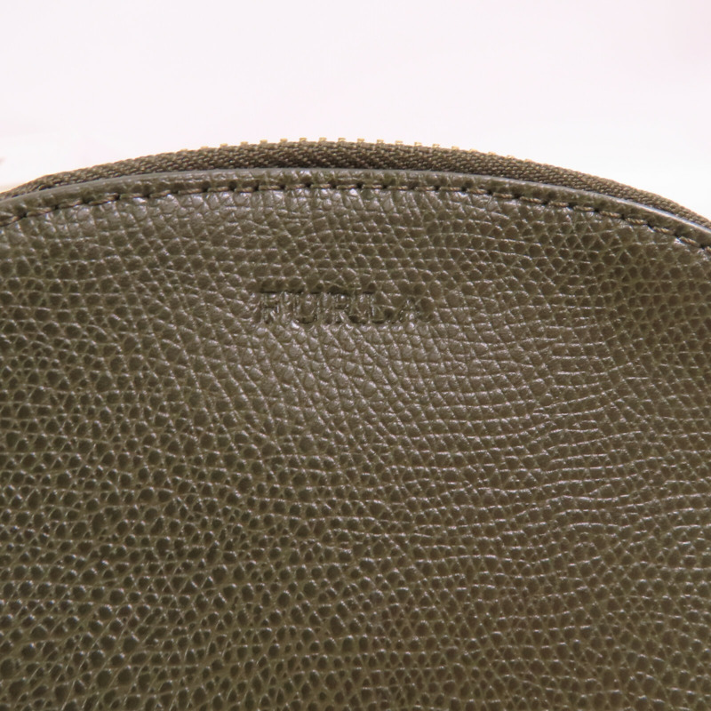 Furla 牛皮皮革Pouch金扣手拿包-4