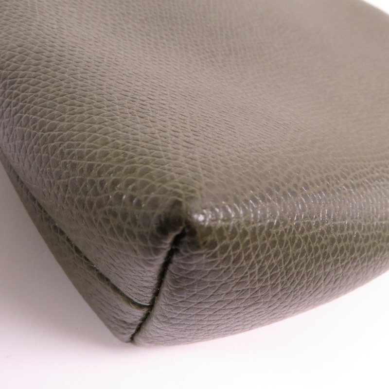 Furla 牛皮皮革Pouch金扣手拿包-8