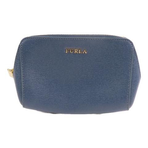 Furla 牛皮皮革Pouch金扣手拿包