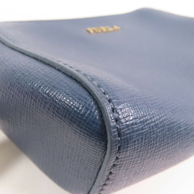 Furla 牛皮皮革Pouch金扣手拿包-4