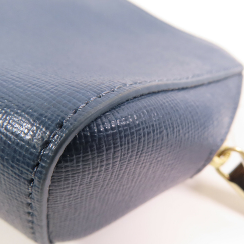 Furla 牛皮皮革Pouch金扣手拿包-6