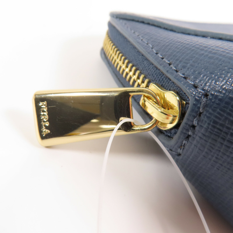 Furla 牛皮皮革Pouch金扣手拿包-9