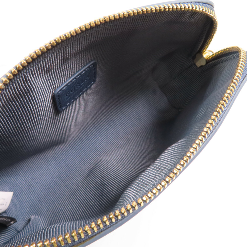 Furla 牛皮皮革Pouch金扣手拿包-13