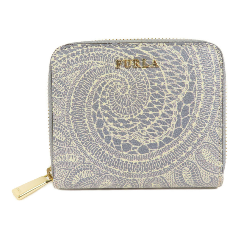 Longchamp 牛皮皮革Small Round Wallet金扣拉鏈短錢包-0